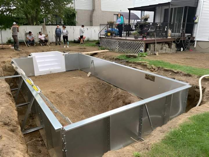 Installation sur mesure piscine Laval